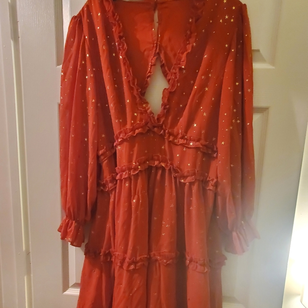 Orange fall dress